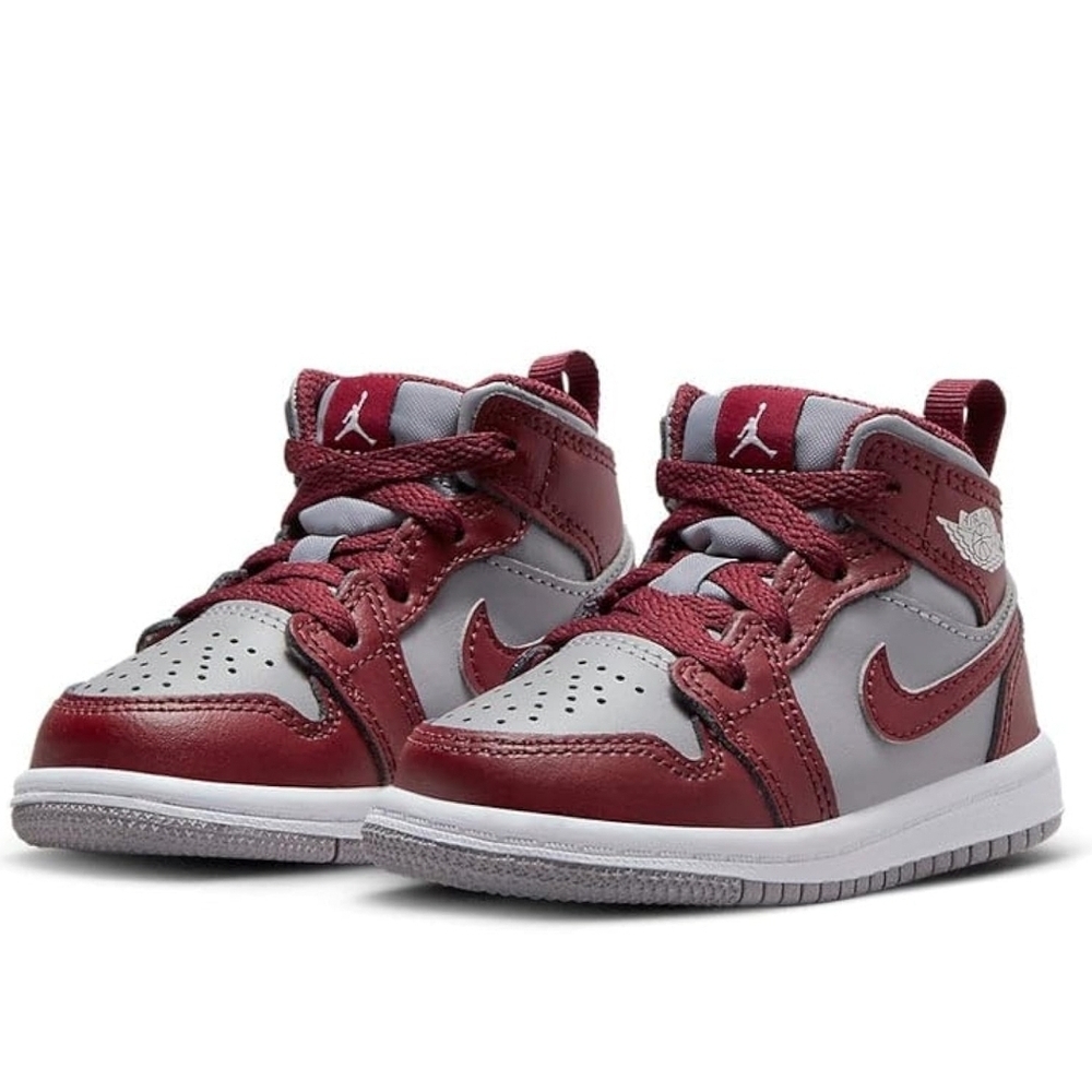 Jordan Kids Red and Gray Sneakers